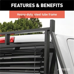 ARIES 111002 - Classic Black Steel Headache Rack, Select Ford F-150