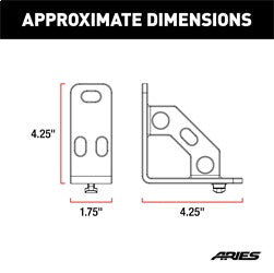 ARIES 1110310 - AdvantEDGE Headache Rack Tie-Down Anchors (2-Pack)