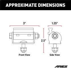 ARIES 1110312 - Base-Mount Light Bar Brackets, 2-Pack