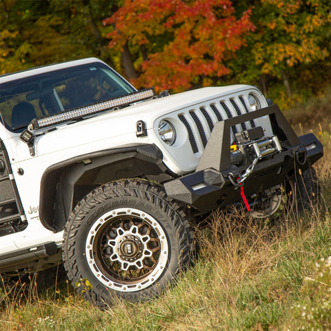 ARIES 1500203 - Black Aluminum Front Jeep Wrangler JL Fender Flares