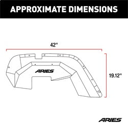 ARIES 1500350 - Jeep Wrangler JK Aluminum Front Inner Fender Liners