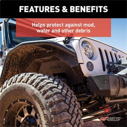 ARIES 1500350 - Jeep Wrangler JK Aluminum Front Inner Fender Liners