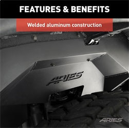 ARIES 1500350 - Jeep Wrangler JK Aluminum Front Inner Fender Liners