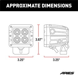 ARIES 1501252 - 2 Square Cube LED Lights (2,200 Lumens)