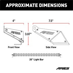 ARIES 1501300 - Jeep JK Hood Light and Brackets