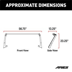 ARIES 15914 - Jeep JK Roof Light Mounting Brackets & Crossbar