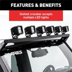 ARIES 15914 - Jeep JK Roof Light Mounting Brackets & Crossbar