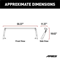 ARIES 15916 - Jeep TJ Roof Light Mounting Brackets & Crossbar