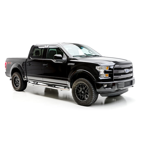 ARIES 203043-2 - 3 Round Polished Stainless Side Bars, Select Ford F-150, F-250, F-350