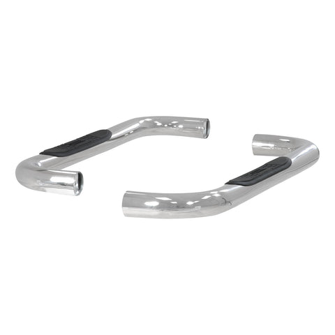 ARIES 204017-2 - 3 Round Polished Stainless Side Bars, Select Silverado, Sierra 1500, 2500, 3500