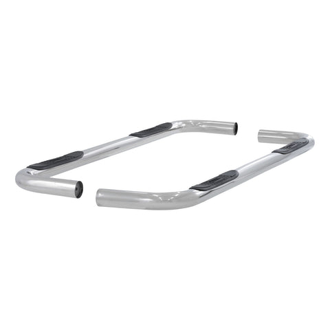 ARIES 204039-2 - 3 Round Polished Stainless Side Bars, Select Chevrolet Suburban