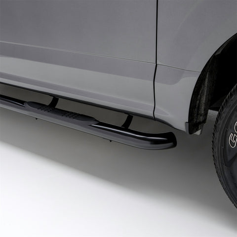 ARIES 204054 - 3 Round Black Steel Side Bars, Select Silverado, Sierra 1500 Extended Cab