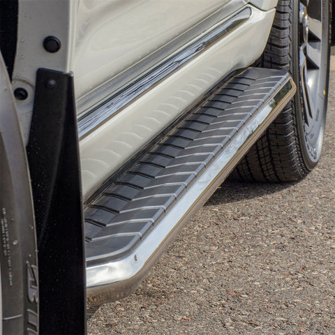 ARIES 2051004 - AeroTread 5 x 76 Polish Stainless Running Boards, Select Cadillac, Chevy, GMC