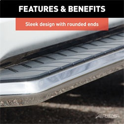 ARIES 2051004 - AeroTread 5 x 76 Polish Stainless Running Boards, Select Cadillac, Chevy, GMC