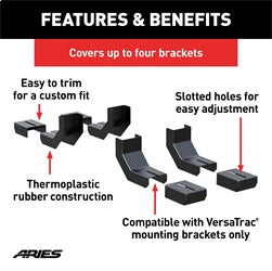 ARIES 2055140 - VersaTrac Running Board Bracket Covers, 4-Pack