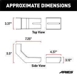 ARIES 2055180 - VersaTrac Running Board Bracket Covers, 8-Pack