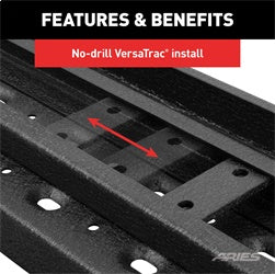 ARIES 2055514 - RidgeStep 6-1/2 x 75 Black Steel Running Boards, Select Dodge, Ram 1500