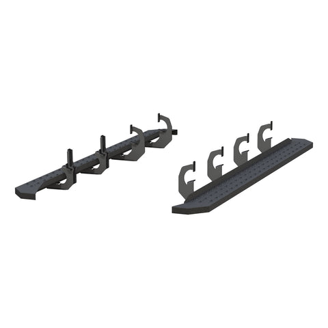 ARIES 2055531 - RidgeStep 6-1/2 x 91 Black Steel Running Boards, Select Silverado, Sierra