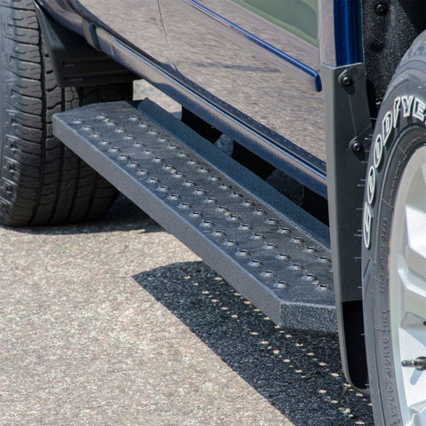 ARIES 2055531 - RidgeStep 6-1/2 x 91 Black Steel Running Boards, Select Silverado, Sierra