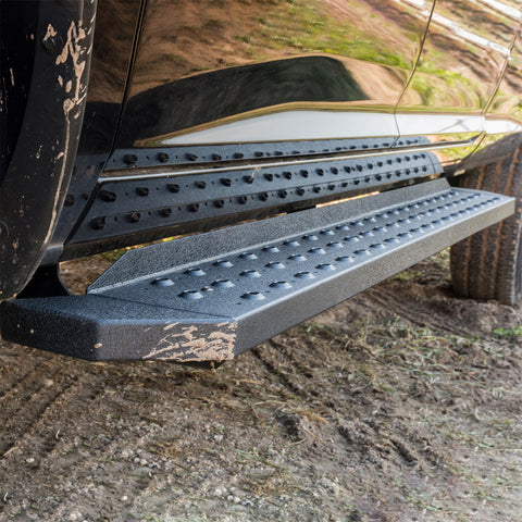 ARIES 2055534 - RidgeStep 6-1/2 x 96", 36 Steel Running Boards, Select Sprinter 2500, 3500