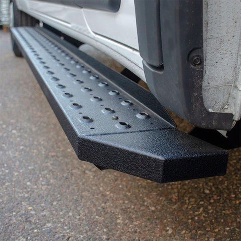 ARIES 2055534 - RidgeStep 6-1/2 x 96", 36 Steel Running Boards, Select Sprinter 2500, 3500