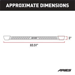 ARIES 2074141 - Rocker Step Running Boards, Select Nissan Titan, XD