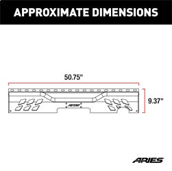 ARIES 2081021 - TrailChaser Jeep Wrangler JK Aluminum Rear Bumper Center Section