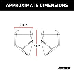 ARIES 2081206 - TrailChaser Jeep Wrangler, Gladiator Steel Front Bumper Corners