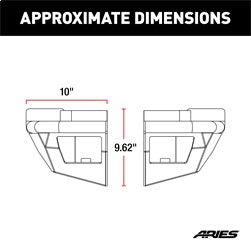 ARIES 2081223 - TrailChaser Jeep Wrangler Aluminum Rear Bumper Corners with LEDs