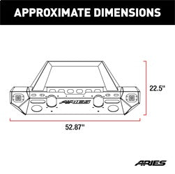 ARIES 2082046 - TrailChaser Jeep Wrangler JK Aluminum Front Bumper (Option 1)