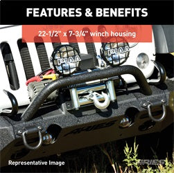 ARIES 2082048 - TrailChaser Jeep Wrangler JK Steel Front Bumper (Option 6)