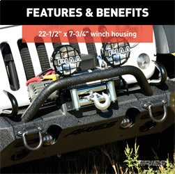 ARIES 2082056 - TrailChaser Jeep Wrangler JK Steel Front Bumper (Option 3)