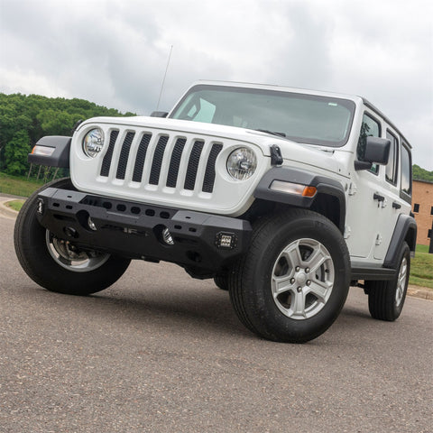 ARIES 2082075 - TrailChaser Jeep Wrangler JL, Gladiator Aluminum Front Bumper (Option 5)