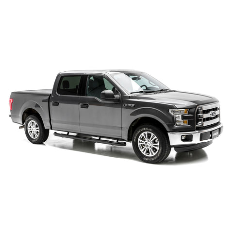 ARIES 213043 - 3 Round Black Stainless Side Bars, Select Ford F-150, F-250, F-350