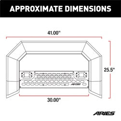 ARIES 2152100 - AdvantEDGE 5-1/2 Chrome Aluminum Bull Bar with Lights, Select Toyota Tundra