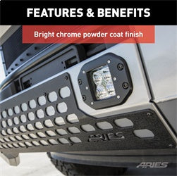 ARIES 2152100 - AdvantEDGE 5-1/2 Chrome Aluminum Bull Bar with Lights, Select Toyota Tundra