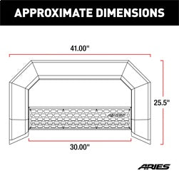 ARIES 2153003 - AdvantEDGE 5-1/2 Chrome Aluminum Bull Bar, Select Ford F250, F350, F450, F550