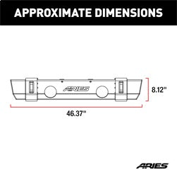 ARIES 2156002 - TrailCrusher Jeep Wrangler JL, Gladiator Steel Front Bumper, 12.5K