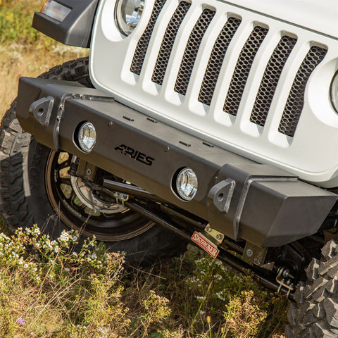 ARIES 2156002 - TrailCrusher Jeep Wrangler JL, Gladiator Steel Front Bumper, 12.5K