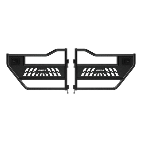 ARIES 2500200 - Black Aluminum Rear Jeep Wrangler JL, Gladiator Tube Half Doors