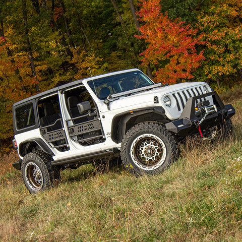 ARIES 2500200 - Black Aluminum Rear Jeep Wrangler JL, Gladiator Tube Half Doors