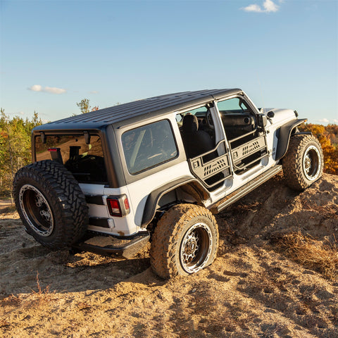 ARIES 2500203 - Black Aluminum Rear Jeep Wrangler JL Fender Flares