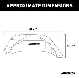 ARIES 2500550 - Jeep Wrangler JL Aluminum Rear Inner Fender Liners