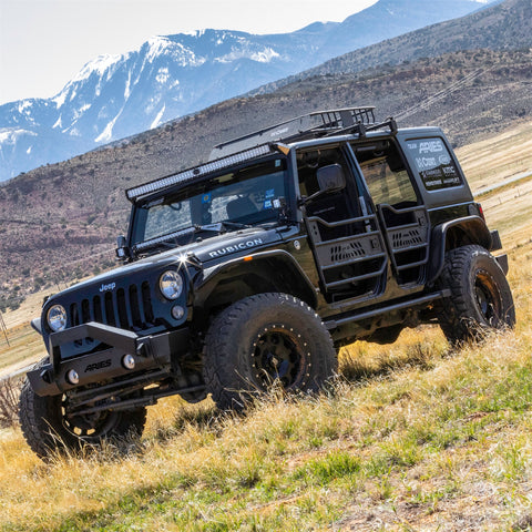 ARIES 25009 - Black Aluminum Rear Jeep Wrangler JK Tube Half Doors