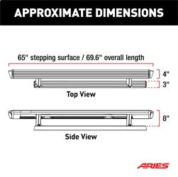 ARIES 3036570 - ActionTrac 69.6 Powered Running Boards, Select Jeep Wrangler JK