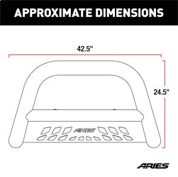 ARIES 35-2004 - 3 Polished Stainless Bull Bar, Select Toyota Sequoia, Tundra