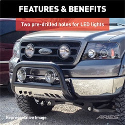 ARIES 35-2010 - 3 Polished Stainless Bull Bar, Select Toyota Tacoma