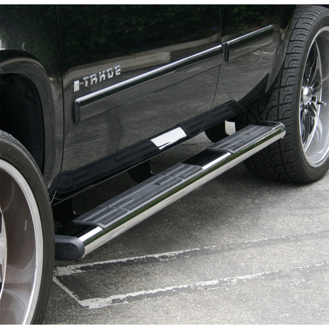 ARIES 4444002 - 6 x 75 Polish Stainless Oval Side Bars, Select Silverado, Tahoe, Sierra, Yukon