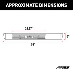 ARIES 4444022 - 6 x 53 Polished Stainless Oval Side Bars, Select Ford F-150