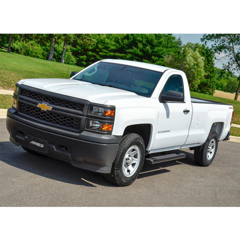 ARIES 4445040 - 6 x 53 Black Aluminum Oval Side Bars, Select Chevrolet Silverado, GMC Sierra